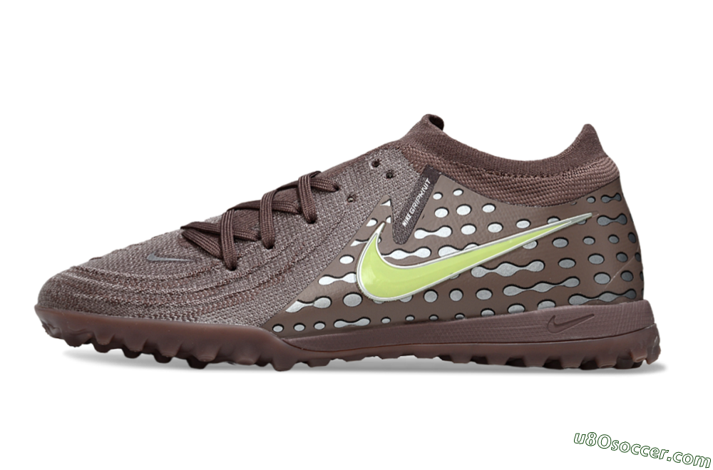 Nike Phantom GX 2 Elite TF Artificial Turf Soccer Shoes - Brown/Olive Green/Gray 2