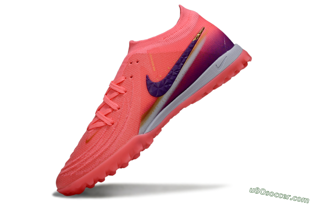 Nike Phantom GX 2 Elite TF Artificial Turf Soccer Shoes - Pink/Vivid Coral/Deep Purple 5