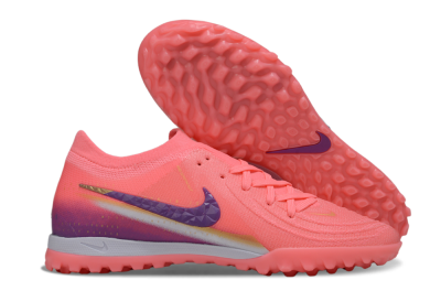 Nike Phantom GX 2 Elite TF Artificial Turf Soccer Shoes - Pink/Vivid Coral/Deep Purple