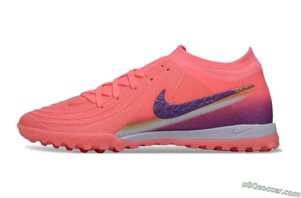 Nike Phantom GX 2 Elite TF Artificial Turf Soccer Shoes - Pink/Vivid Coral/Deep Purple 2
