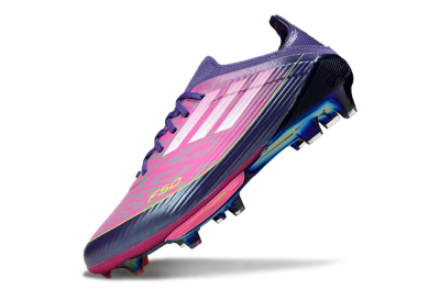 Adidas F50 Elite Lightstrike Pro FG Firm Ground Soccer Cleats - Pink/Neon Yellow/Deep Purple