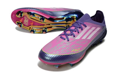 Adidas F50 Elite Lightstrike Pro FG Firm Ground Soccer Cleats - Pink/Neon Yellow/Deep Purple