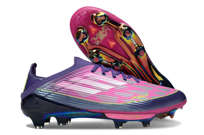 Adidas F50 Elite Lightstrike Pro FG Firm Ground Soccer Cleats - Pink/Neon Yellow/Deep Purple