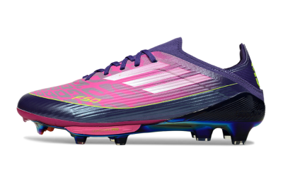 Adidas F50 Elite Lightstrike Pro FG Firm Ground Soccer Cleats - Pink/Neon Yellow/Deep Purple