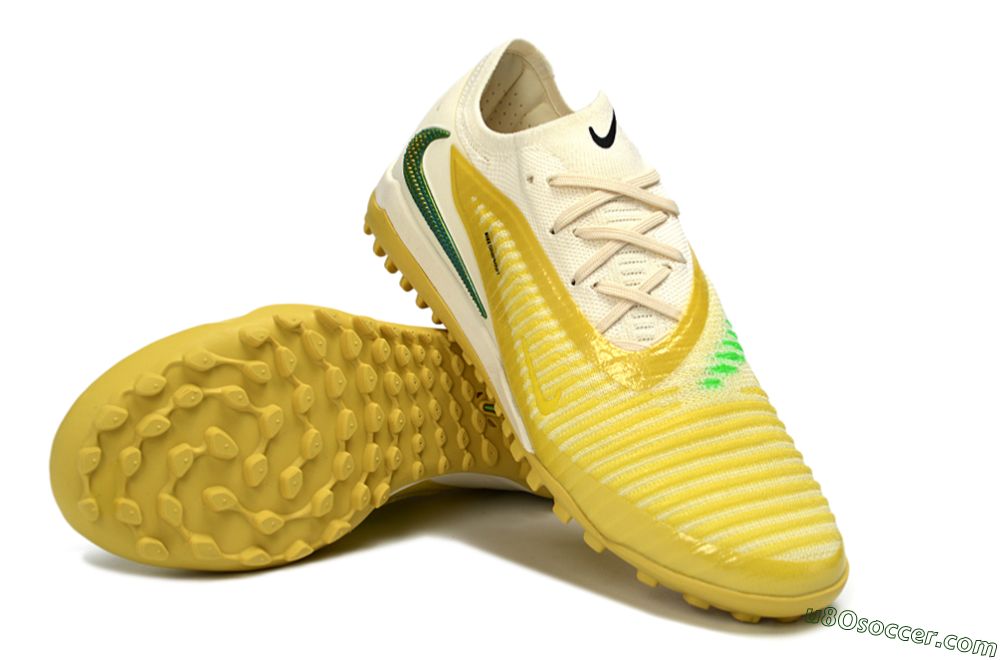 Nike Phantom 6 Low Elite TF Artificial Turf Soccer Shoes - Yellow/Bright Lemon/Lime Green 3