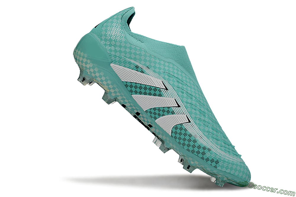 Adidas Predator 25 Elite Laceless FG Firm Ground Soccer Cleats - Aqua/Mint Green/White 4