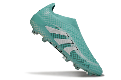 Adidas Predator 25 Elite Laceless FG Firm Ground Soccer Cleats - Aqua/Mint Green/White