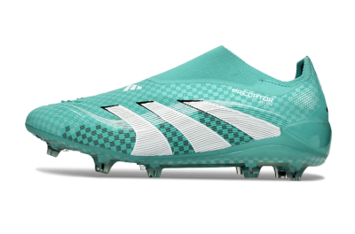 Adidas Predator 25 Elite Laceless FG Firm Ground Soccer Cleats - Aqua/Mint Green/White