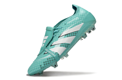 Adidas Predator 25 Elite Fold-Over Tongue FG Firm Ground Soccer Cleats - Aqua/Turquoise Blue/White