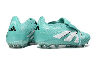 Adidas Predator 25 Elite Fold-Over Tongue FG Firm Ground Soccer Cleats - Aqua/Turquoise Blue/White