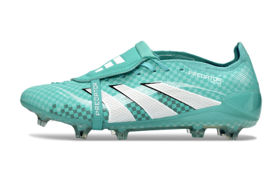 Adidas Predator 25 Elite Fold-Over Tongue FG Firm Ground Soccer Cleats - Aqua/Turquoise Blue/White