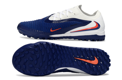 Nike Phantom 6 Low Elite TF Artificial Turf Soccer Shoes - Blue/Electric Orange/White