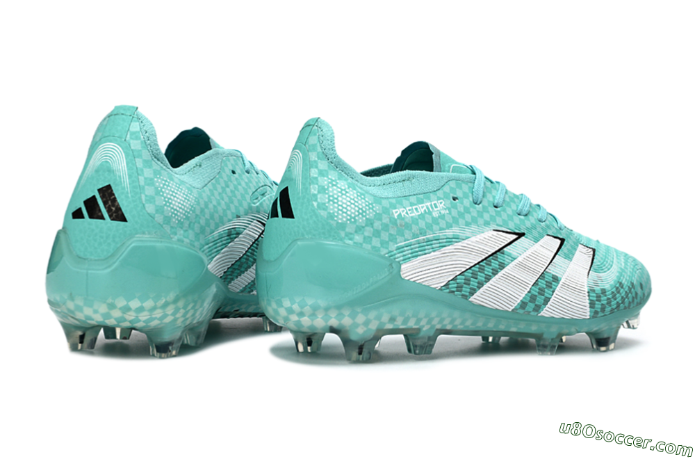 Adidas Predator 25 Elite FG Firm Ground Soccer Cleats - Aqua/Mint Green/White 6