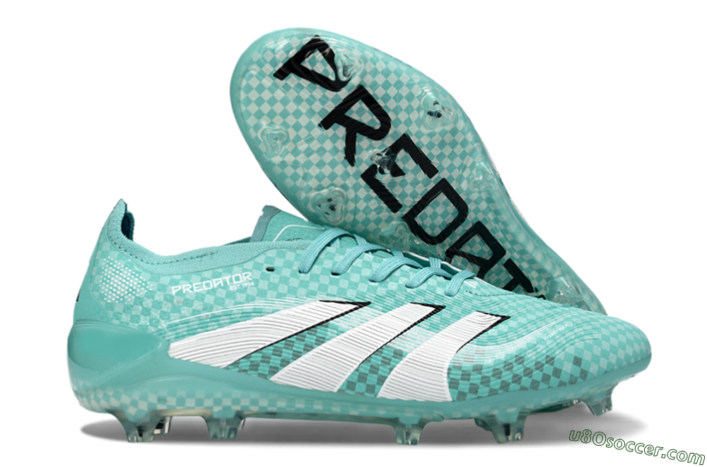 Adidas Predator 25 Elite FG Firm Ground Soccer Cleats - Aqua/Mint Green/White 1