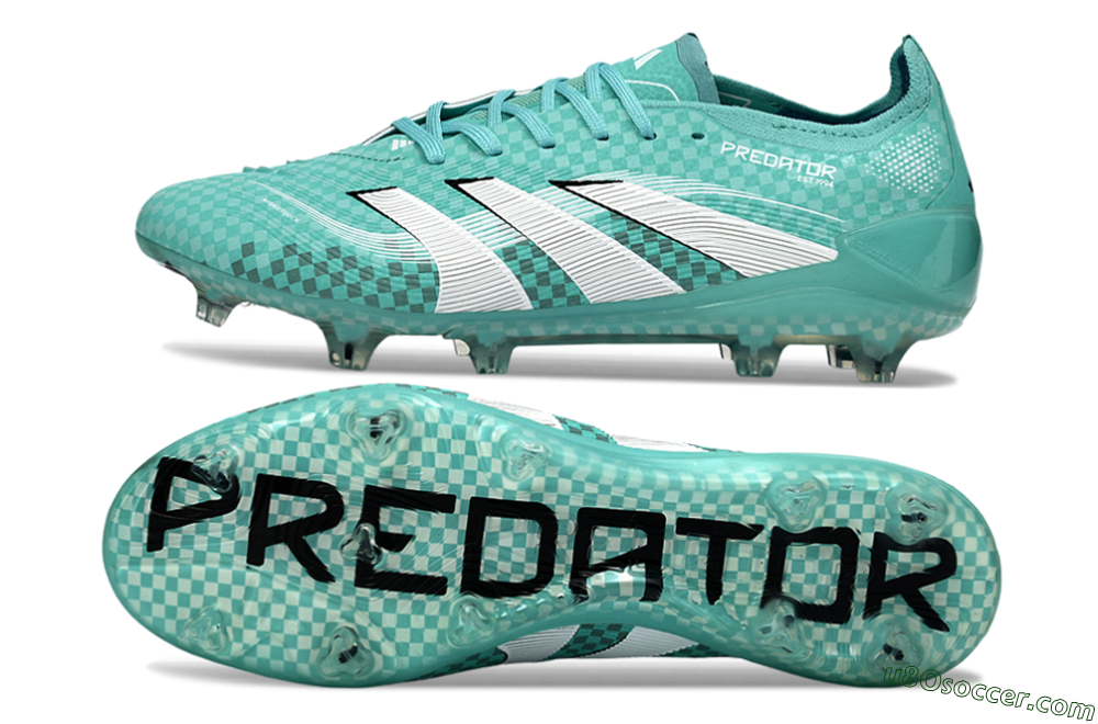 Adidas Predator 25 Elite FG Firm Ground Soccer Cleats - Aqua/Mint Green/White 0