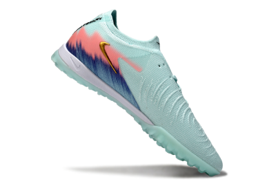 Nike Phantom GX 2 Elite TF Artificial Turf Soccer Shoes - Aqua/Peach Burst/Deep Blue