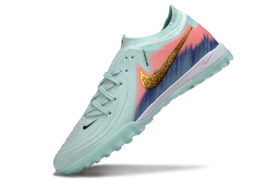 Nike Phantom GX 2 Elite TF Artificial Turf Soccer Shoes - Aqua/Peach Burst/Deep Blue