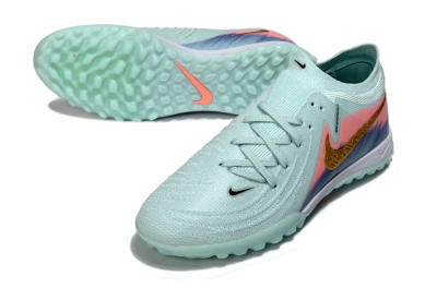 Nike Phantom GX 2 Elite TF Artificial Turf Soccer Shoes - Aqua/Peach Burst/Deep Blue