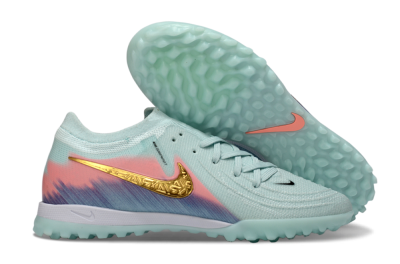 Nike Phantom GX 2 Elite TF Artificial Turf Soccer Shoes - Aqua/Peach Burst/Deep Blue