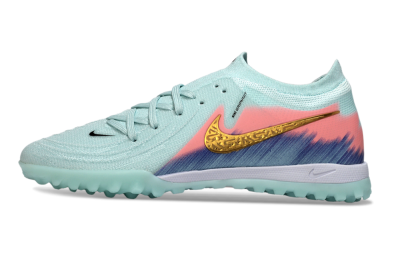 Nike Phantom GX 2 Elite TF Artificial Turf Soccer Shoes - Aqua/Peach Burst/Deep Blue