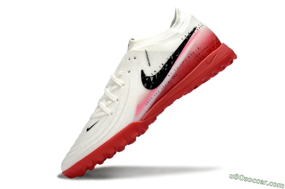 Nike Phantom GX 2 Elite TF Artificial Turf Soccer Shoes - White/Crimson Red/Black 5