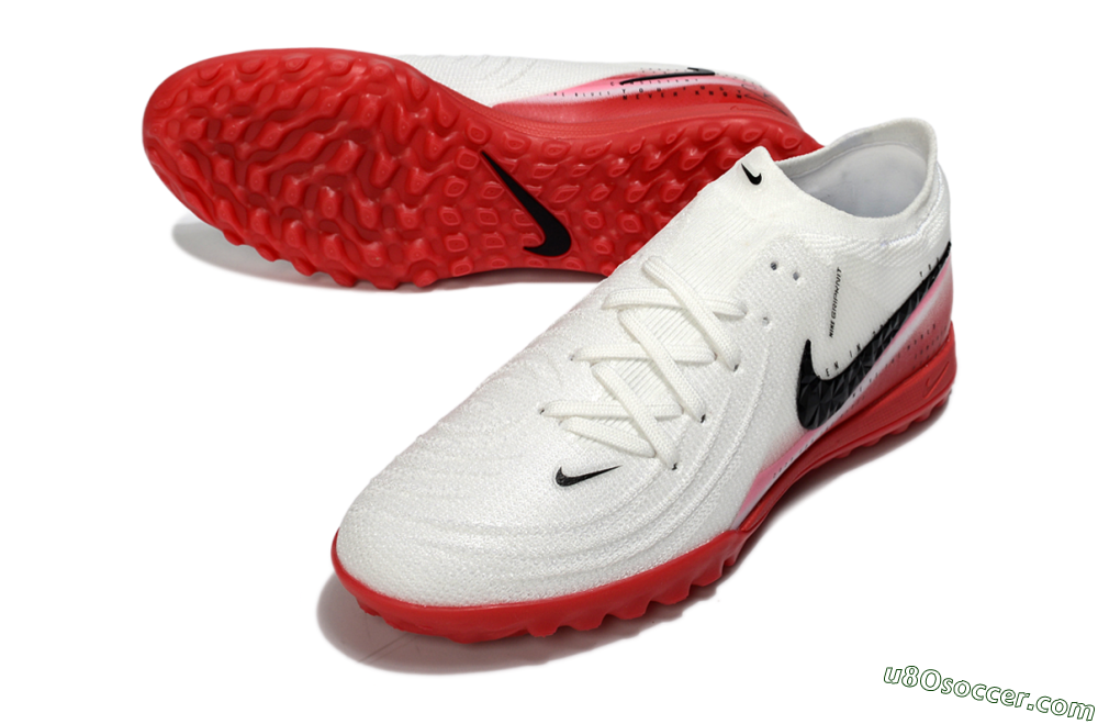 Nike Phantom GX 2 Elite TF Artificial Turf Soccer Shoes - White/Crimson Red/Black 3