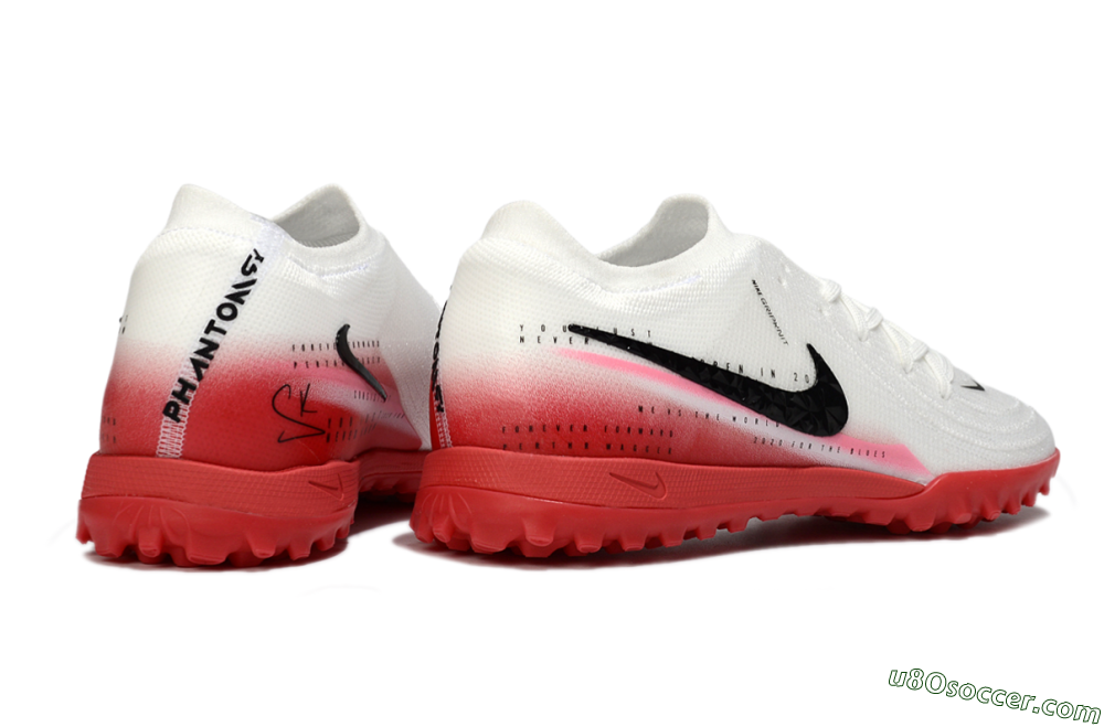 Nike Phantom GX 2 Elite TF Artificial Turf Soccer Shoes - White/Crimson Red/Black 6