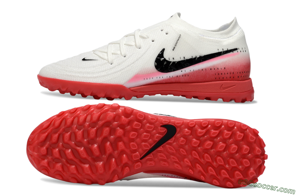 Nike Phantom GX 2 Elite TF Artificial Turf Soccer Shoes - White/Crimson Red/Black 0