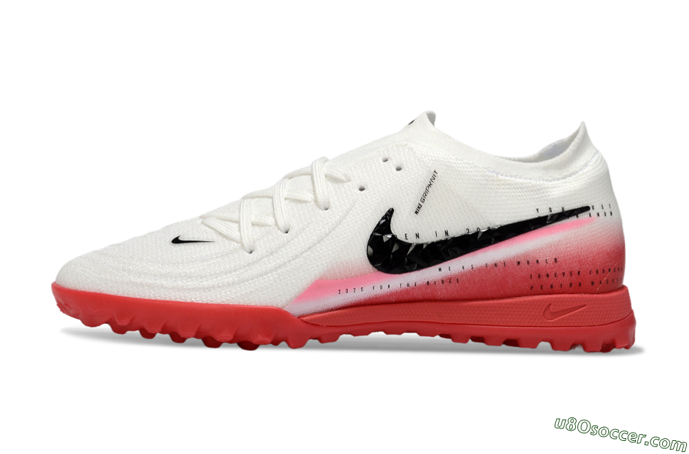 Nike Phantom GX 2 Elite TF Artificial Turf Soccer Shoes - White/Crimson Red/Black 2