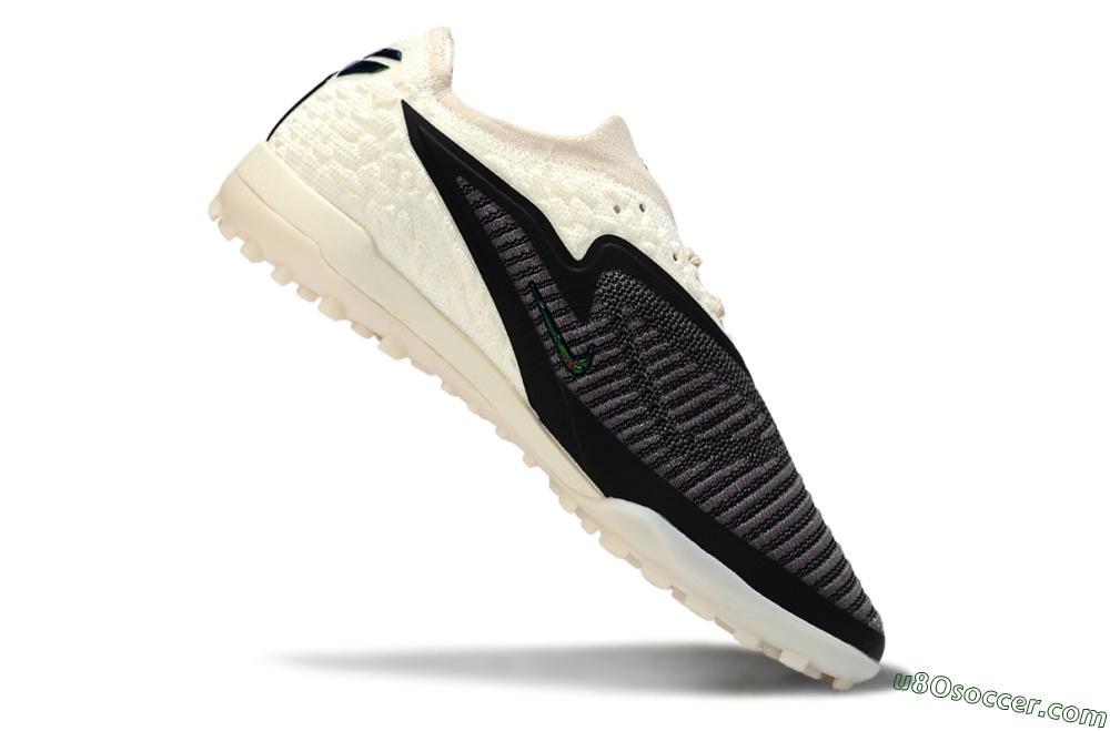 Nike Phantom 6 Low Elite TF Artificial Turf Soccer Shoes - Black/Electric Green/Neutral Beige 4