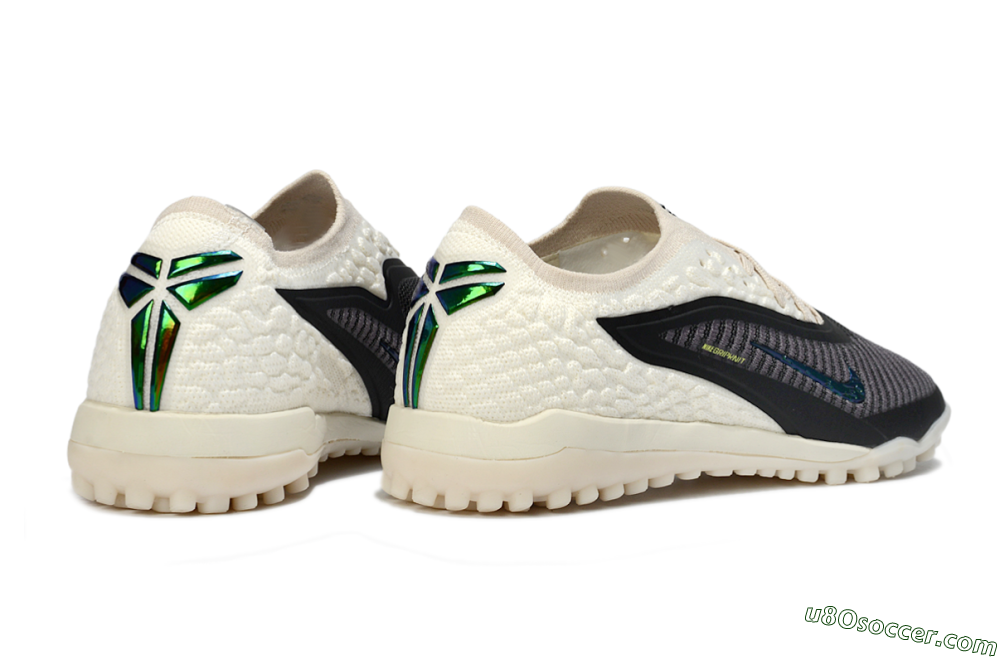 Nike Phantom 6 Low Elite TF Artificial Turf Soccer Shoes - Black/Electric Green/Neutral Beige 6