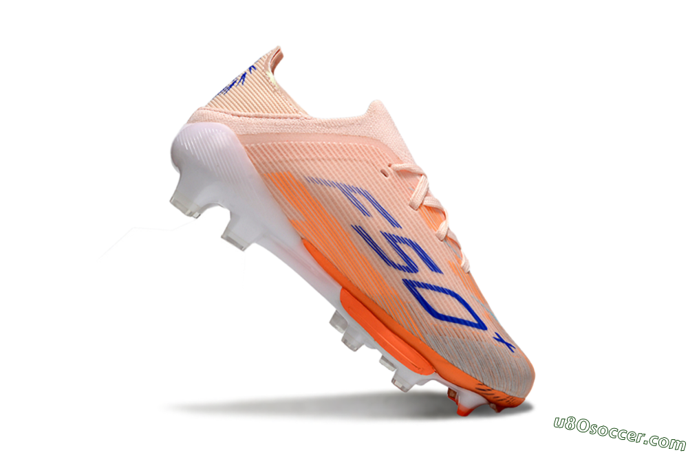 Adidas F50 Elite Lightstrike Pro FG Firm Ground Soccer Cleats - Peach/Coral Burst/Deep Sky Blue 3