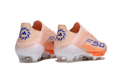 Adidas F50 Elite Lightstrike Pro FG Firm Ground Soccer Cleats - Peach/Coral Burst/Deep Sky Blue