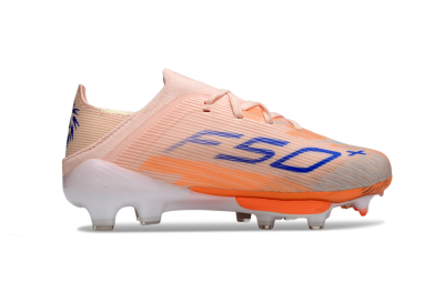 Adidas F50 Elite Lightstrike Pro FG Firm Ground Soccer Cleats - Peach/Coral Burst/Deep Sky Blue