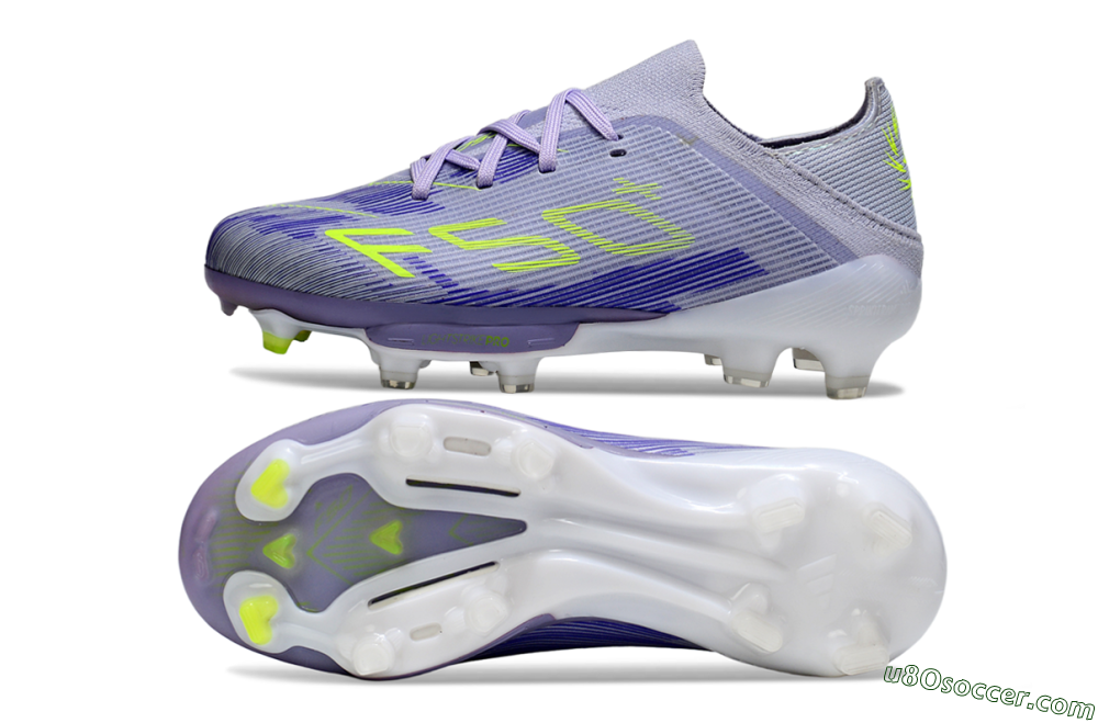 Adidas F50 Elite Lightstrike Pro FG Firm Ground Soccer Cleats - Purple/Electric Yellow/Violet Gradient 0