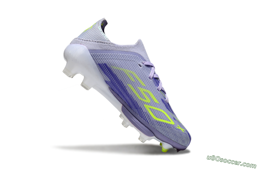 Adidas F50 Elite Lightstrike Pro FG Firm Ground Soccer Cleats - Purple/Electric Yellow/Violet Gradient 3