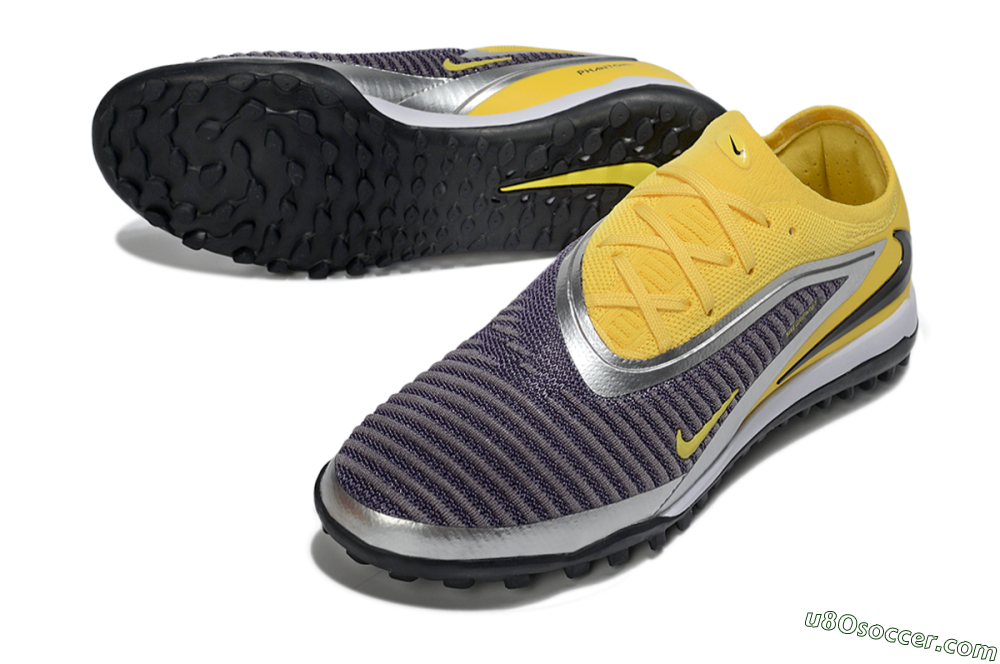 Nike Phantom 6 Low Elite TF Artificial Turf Soccer Shoes - Yellow/Sunshine Yellow/Graphite Gray 3