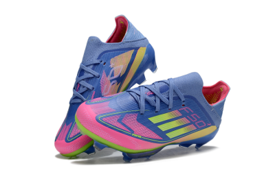 Adidas F50 Elite Lightstrike Pro FG Firm Ground Soccer Cleats - Blue/Pink Lemonade/Lime Twist