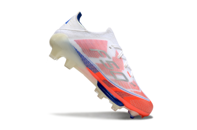 Adidas F50 Elite Lightstrike Pro FG Firm Ground Soccer Cleats - White/Coral/Blue