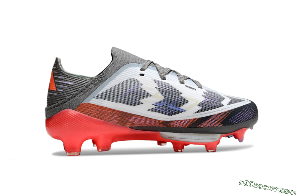 Adidas F50 Elite Lightstrike Pro FG Firm Ground Soccer Cleats - Gray/Electric Pink/Deep Purple 5
