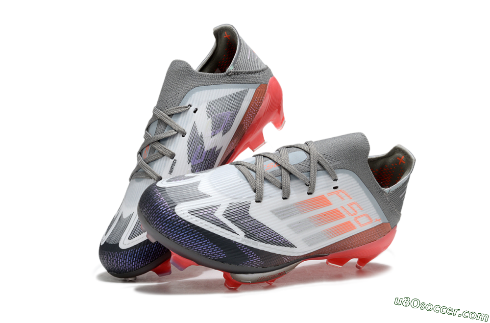 Adidas F50 Elite Lightstrike Pro FG Firm Ground Soccer Cleats - Gray/Electric Pink/Deep Purple 2