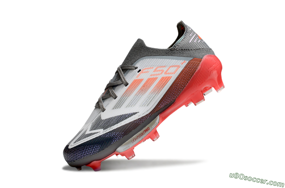 Adidas F50 Elite Lightstrike Pro FG Firm Ground Soccer Cleats - Gray/Electric Pink/Deep Purple 4