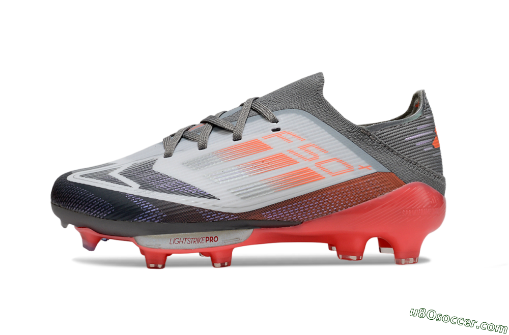 Adidas F50 Elite Lightstrike Pro FG Firm Ground Soccer Cleats - Gray/Electric Pink/Deep Purple 1