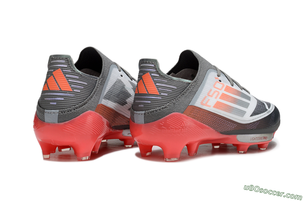 Adidas F50 Elite Lightstrike Pro FG Firm Ground Soccer Cleats - Gray/Electric Pink/Deep Purple 6