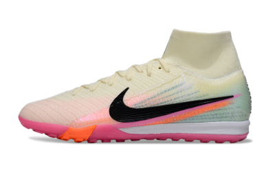 Nike Air Zoom Mercurial Superfly 10 Elite TF Artificial Turf Soccer Shoes - Cream/Coral Pink/Black