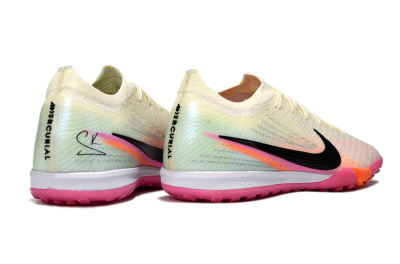 Nike Air Zoom Mercurial Vapor 16 Elite TF Artificial Turf Soccer Shoes - Cream/Electric Pink/Neon Orange