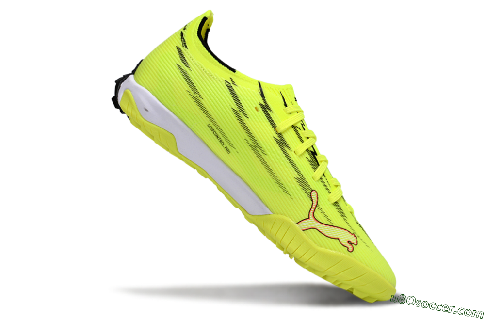 Puma Ultra Ultimate TF Artificial Turf Soccer Shoes - Yellow/Electric Yellow/Crimson Blaze 4