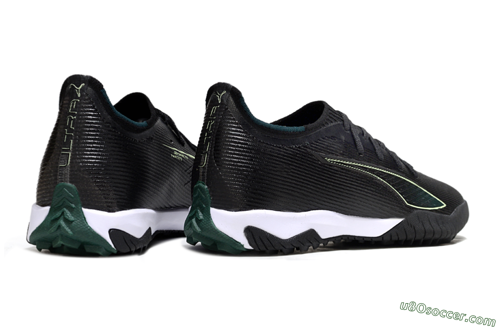 Puma Ultra Ultimate TF Artificial Turf Soccer Shoes - Black/Emerald Glint/White Shine 6