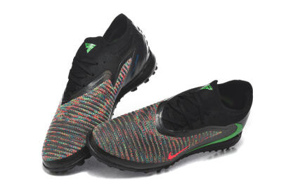 Nike Phantom 6 Low Elite TF Artificial Turf Soccer Shoes - Black/Vibrant Green/Hyper Red