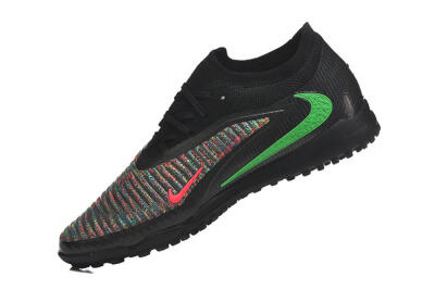 Nike Phantom 6 Low Elite TF Artificial Turf Soccer Shoes - Black/Vibrant Green/Hyper Red